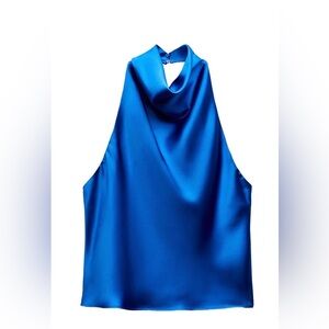 Zara Satin Halter Top